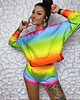 szorty damskie Shorty Spodenki Damskie DR.CROW Ombre Rainbow 1