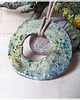 wisiory Wisior ceramiczny "0" różowo - zielony, dwustronny 3