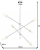 lampy wiszące Lampa wisząca Variation czarna złota 98cm 6
