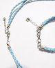 komplet biżuterii Komplet - Niebieskie serduszka - rzemienie 4