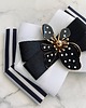 broszki Brosza Black & White z efektowym kwiatem w kropeczki New 8