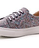 trampki damskie Trampki - Sneakersy skórzane z wzorem (6682) 6