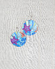 kolczyki drewniane 6721 kolorowe, niepowtarzalne, duże, dwustronne kolczyki; ocean 1