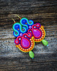 kolczyki soutache Bardzo kolorowe kolczyki soutache 1