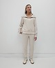 komplety damskie Anisa minimalistyczny lekko dopasowany komplet spodnie i bluza - Clud 1