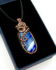 wisiory Wisiorek z niebieskim agatem wire wrapping 5