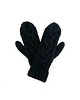 rękawiczki damskie Czarne rękawiczki wełniane z jednym palcem w warkocze 7
