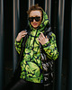 bluza z kapturem damska Damska Bluza Expres Zamek DR.CROW Motyle Green 1