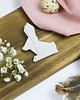 broszki Broszka Porcelanowa Origami Królik Biała 2