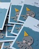 kartki scrapbooking Na morza dnie. Ośmiornica - morskie zaproszenia urodzinowe z ośmiornicą 2