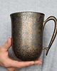 kubki Duży Kubek Złoto-Srebrny Ceramiczny 550ml 3