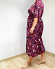 szlafroki damskie KIMONO  bordowe, print SŁOWIKI 100% wiskoza 6