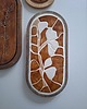 Ozdoby na ścianę Ceramiczna podstawka mozaika w drewnie 2