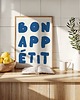 plakaty Plakat Bon Appetit Niebieski 1