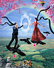 plakaty Surrealistyczny Plakat "Love is Blind" Kolaż 4