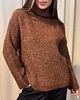 swetry damskie  Sweter golf boucle Cioccolato al latte 2