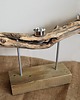 świeczniki i świece Świecznik drewniany, stara deska loft japandi /17/ rękodzieło handmade 4