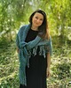 szale damskie Delikatna chusta handmade COSY oliwkowa 3