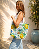 torby na ramię Pikowana duża torba shopper Cytryny No1 3