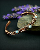 bransoletki wire wrapping Miedziana bransoleta z topazem i agatem 4