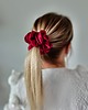 gumki do włosów Gumka jedwabna, scrunchie, frotka burgundy rose MAXI 1