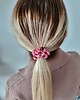 gumki do włosów Gumka jedwabna, scrunchie, gumka satynowa truskawkowy róż MINI 3