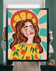 grafiki i ilustracje Plakat "Orange girl" 1
