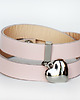 bransoletki skórzane pink heart silver 2