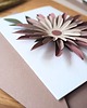 kartki scrapbooking Kartka z papierowym kwiatem pudrowy róż 2