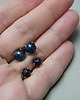 kolczyki z kamieniami Dots - szafiry /alloys collection/ - sztyfty 1