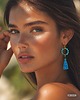kolczyki z kamieniami Kolczyki Wianki boho /blue lagoon/ 1