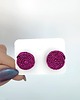 kolczyki soutache Fuksjowe kolczyki soutache  1