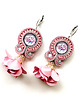 kolczyki soutache Sutaszowe kolczyki LOTUS z kwiatami 1