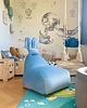 pufa dla dziecka Pufa siedzisko Funny Bunny VELVET- Niebieska 5
