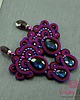 kolczyki soutache Fioletowo bordowe kolczyki sutasz 5
