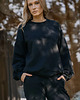 bluza bez kaptura damska Bluza homebody czarna 2