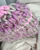 czapki damskie Wełniana czapka szaro różowa na drutach WOOLLY pink fantasy 1