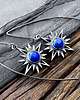 kolczyki srebrne Srebrne kolczyki Gwiazda Wenus z lapisem-lazuli 8 mm 1
