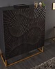 szafki Szafka regał Scorpion czarna drewno mango 120cm 1