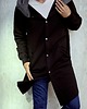 bluzy męskie Bluza ROBIN MEN długa asymetryczna z dużym kapturem czarna 3