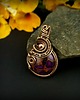 wisiory Wisiorek z fioletowym agatem wire wrapping 8