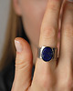 Pierścionki srebrne Surowy pierścień z lapis lazuli 4