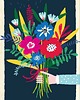 kartki scrapbooking Drewniana kartka - Kwiaty 1