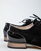 półbuty damskie Skórzane półbuty jazzówki Zapato model 246 czarny lakier+welur 3