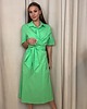 sukienki midi damskie Sukienka wiązana w talii na zakładkę Verde 1