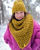 szale damskie Gruba wełniana chusta WOOLY 4
