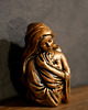 figurki i rzeźby Rzeźba z gipsu, Matka z Dzieciątkiem, ogniste złoto, wys. 11,5 cm 1