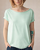 t-shirt damskie Mięta oversize bez nadruku 1