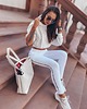 torby na ramię Shopper MODENA M Kość słoniowa CroCo 4