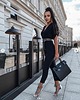 torby na ramię Torebka Skórzana NAIL M Czarny CroCo mat GOLD 4